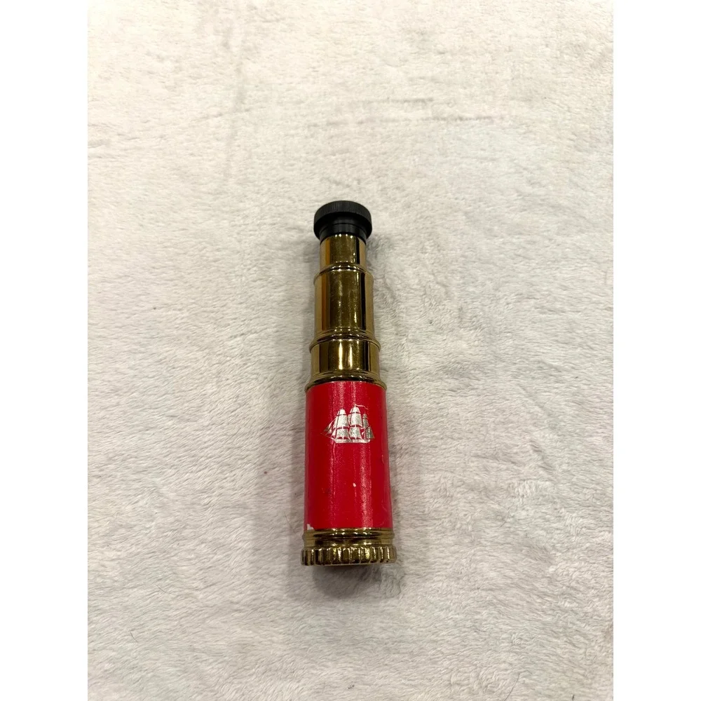 Vintage Old Spice Telescope Decanter After Shave Lotion Bottle Shulton 3840 Red